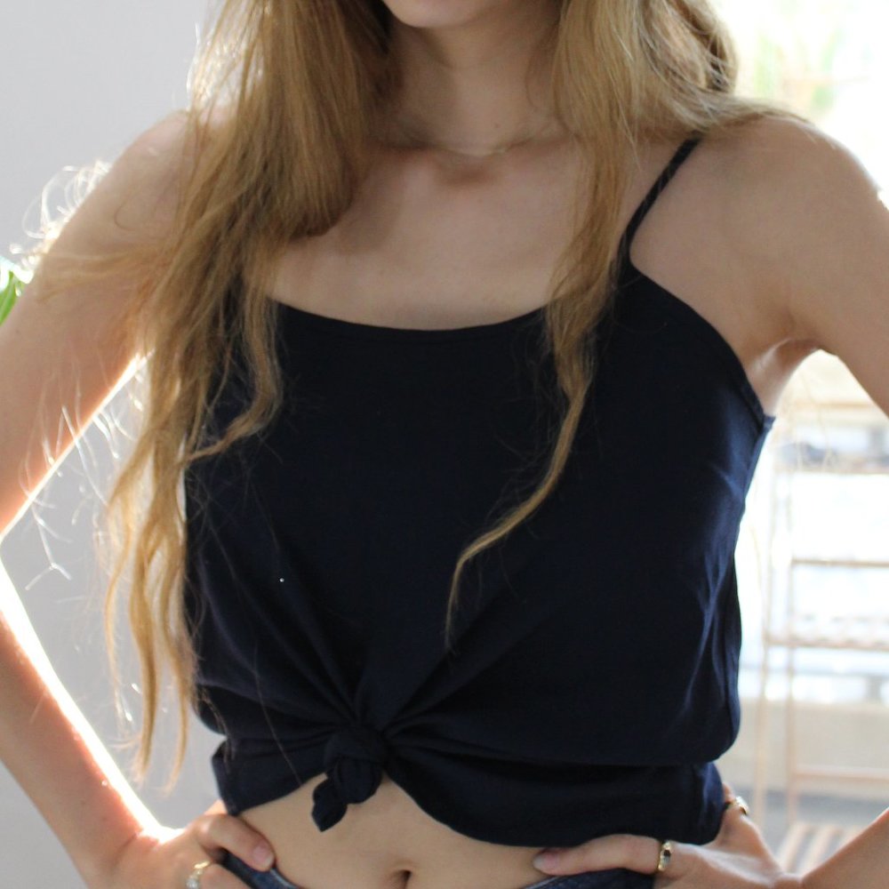 cute dark blue tank top - Picture 1 of 2